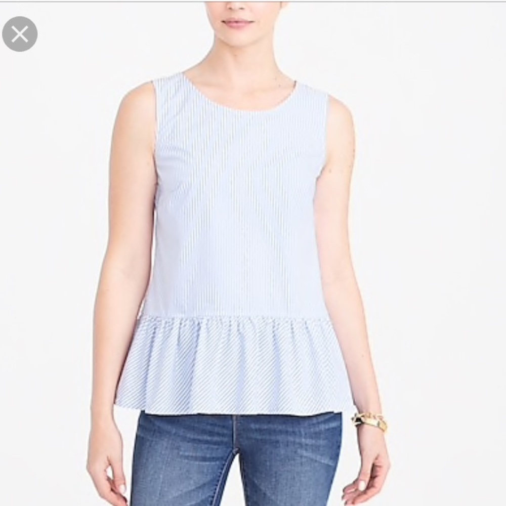 🆕J.Crew Factory Printed Bow-Back Peplum Top